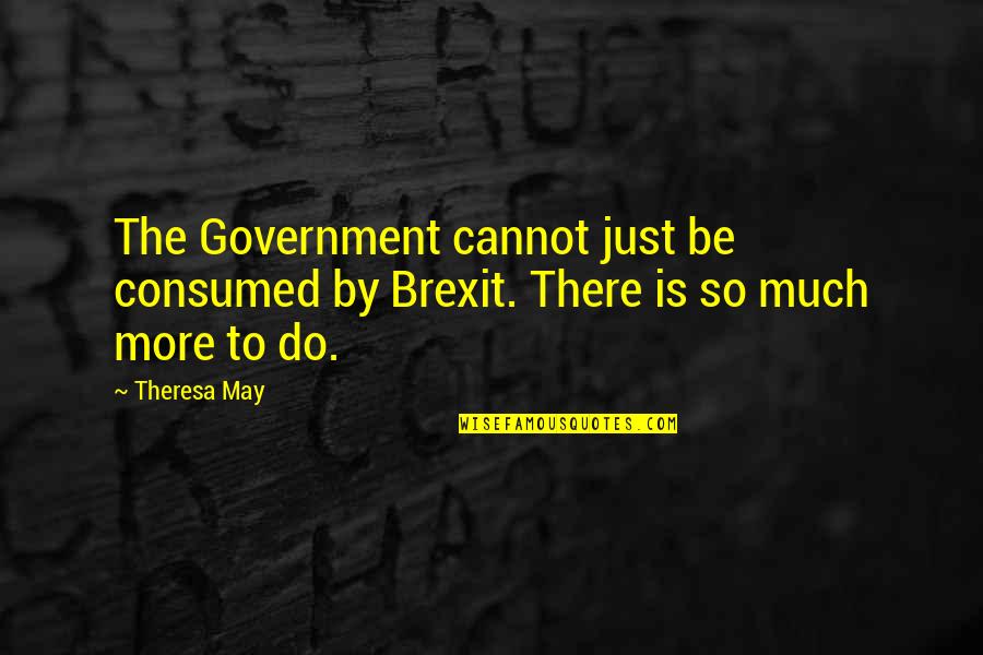 Course It Through Me Quotes By Theresa May: The Government cannot just be consumed by Brexit.