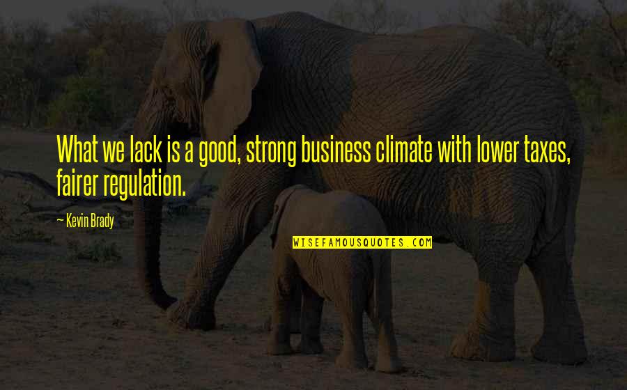Coursing Network Quotes By Kevin Brady: What we lack is a good, strong business