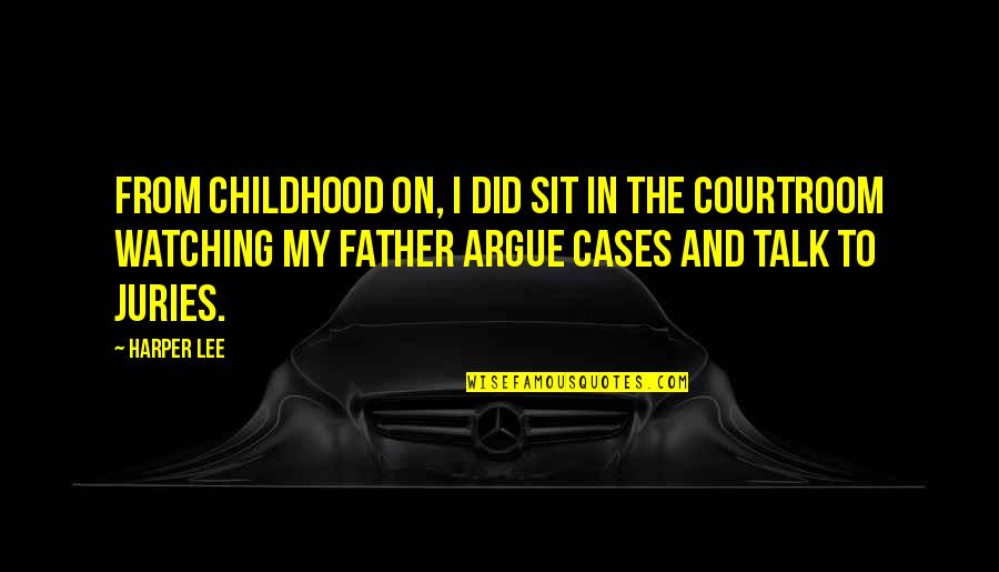 Courtroom Quotes By Harper Lee: From childhood on, I did sit in the