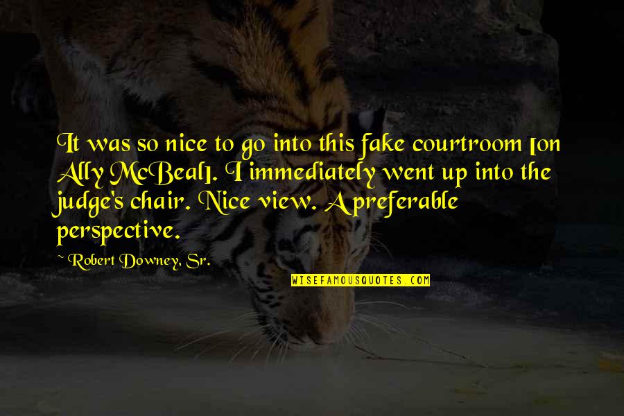 Courtroom Quotes By Robert Downey, Sr.: It was so nice to go into this