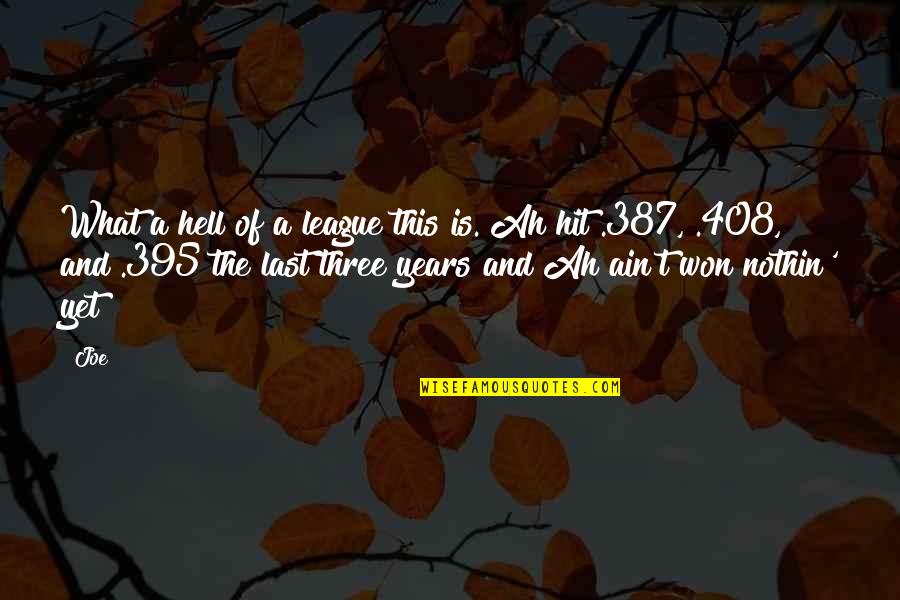 Courval Grain Quotes By Joe: What a hell of a league this is. Courval Grain Quotes By Joe: What a hell of a league this is.