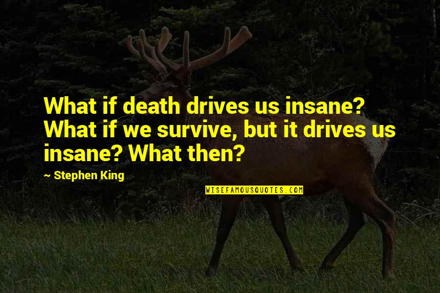 Coussons Gas Quotes By Stephen King: What if death drives us insane? What if Coussons Gas Quotes By Stephen King: What if death drives us insane? What if