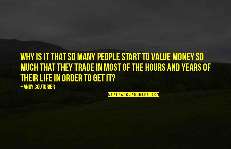 Couturier's Quotes By Andy Couturier: Why is it that so many people start Couturier's Quotes By Andy Couturier: Why is it that so many people start