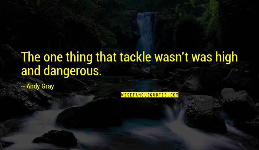 Covato Research Quotes By Andy Gray: The one thing that tackle wasn't was high