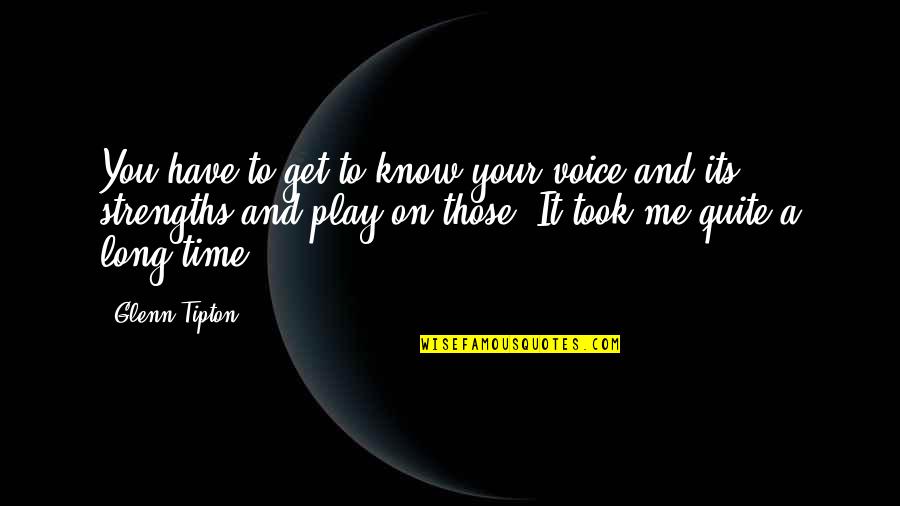 Covato Research Quotes By Glenn Tipton: You have to get to know your voice