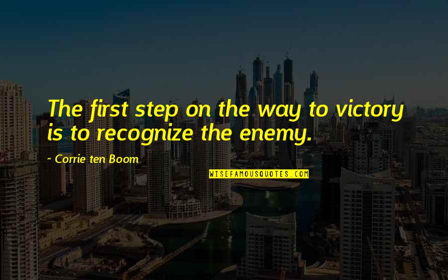 Cover Girl Quotes By Corrie Ten Boom: The first step on the way to victory
