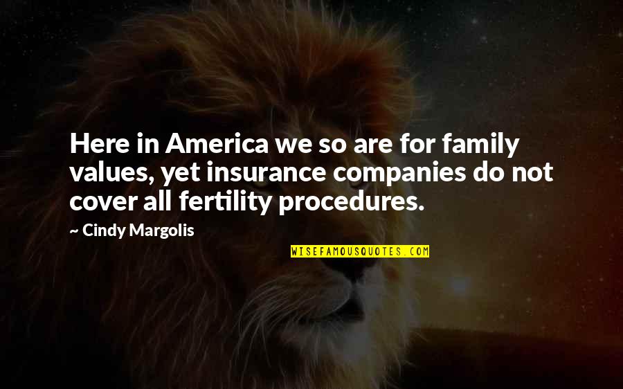 Cover'd Quotes By Cindy Margolis: Here in America we so are for family
