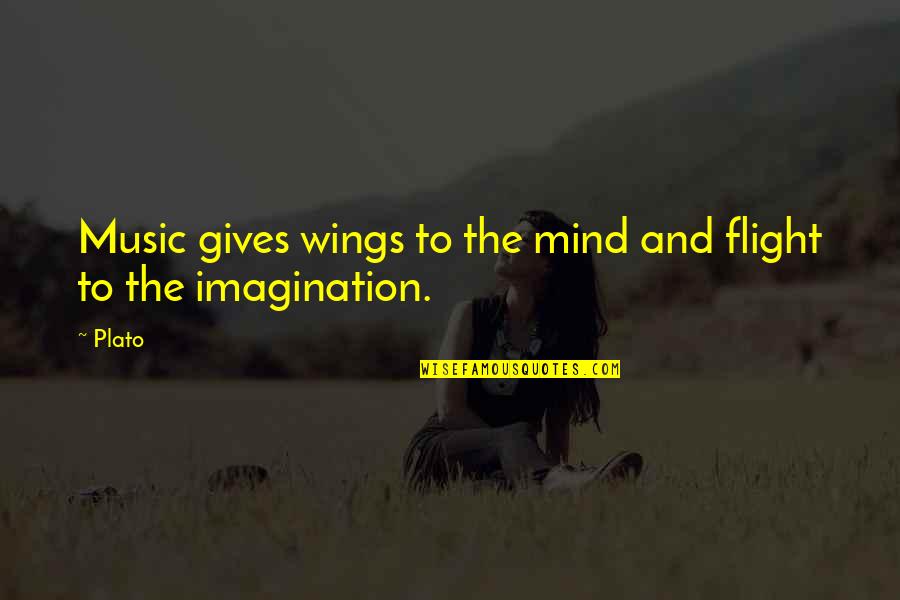 Cowlicks Quotes By Plato: Music gives wings to the mind and flight