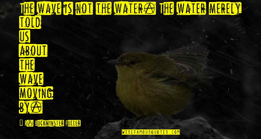 Coxley Virus Quotes By R. Buckminster Fuller: The wave is not the water. The water Coxley Virus Quotes By R. Buckminster Fuller: The wave is not the water. The water