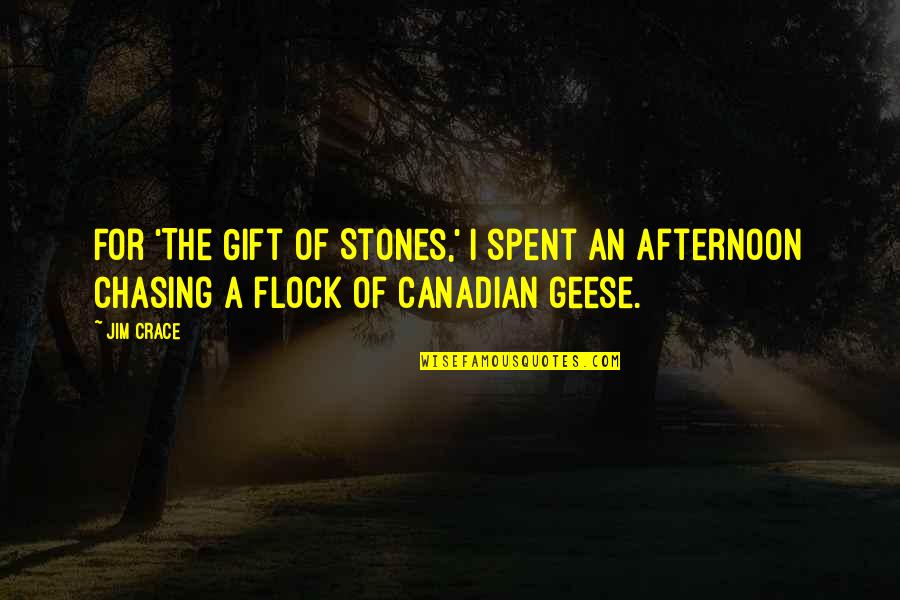 Crace Quotes By Jim Crace: For 'The Gift of Stones,' I spent an