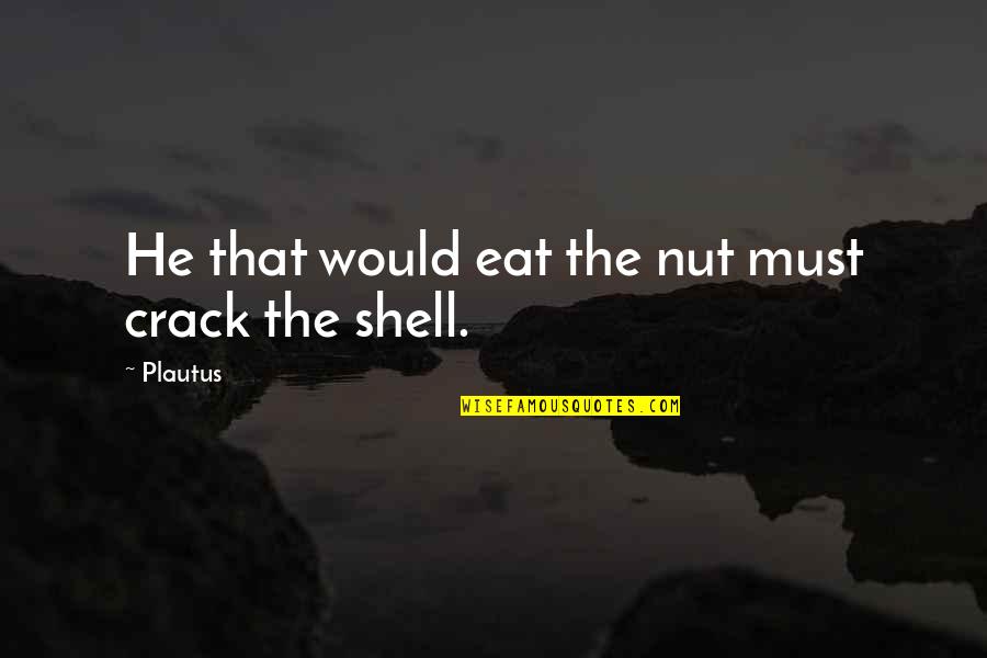 Crack Nut Quotes By Plautus: He that would eat the nut must crack