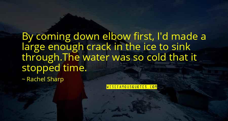 Crack'd Quotes By Rachel Sharp: By coming down elbow first, I'd made a