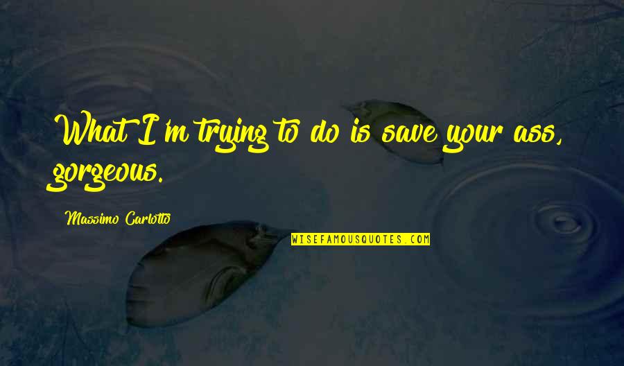 Cracked Heart Quotes By Massimo Carlotto: What I'm trying to do is save your