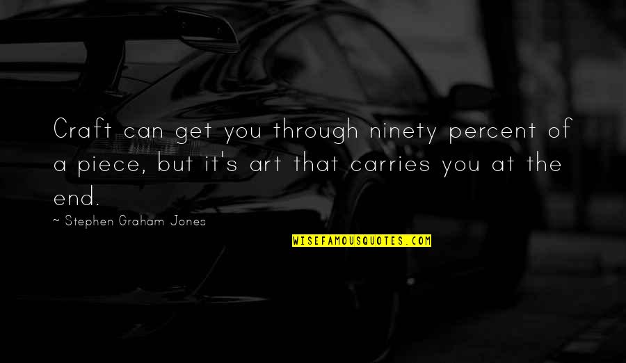 Crafts And Art Quotes By Stephen Graham Jones: Craft can get you through ninety percent of