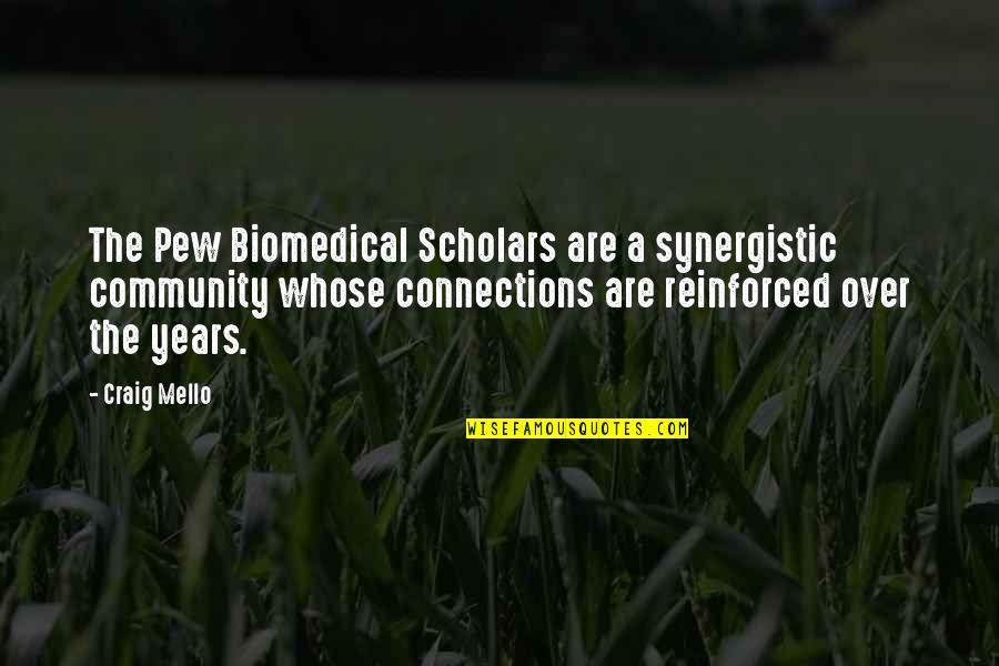 Craig Mello Quotes By Craig Mello: The Pew Biomedical Scholars are a synergistic community