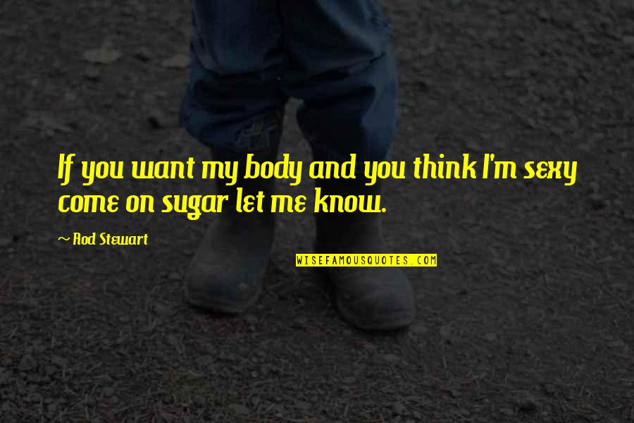 Crakerest Quotes By Rod Stewart: If you want my body and you think