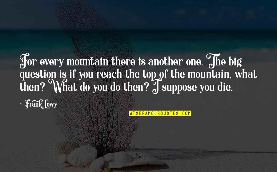 Cranedude07 Quotes By Frank Lowy: For every mountain there is another one. The