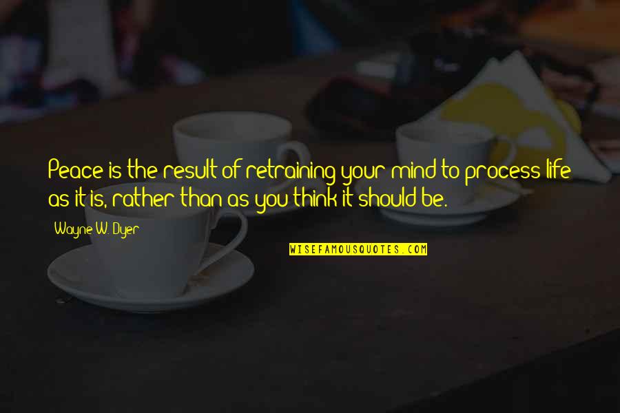 Cranham Village Quotes By Wayne W. Dyer: Peace is the result of retraining your mind Cranham Village Quotes By Wayne W. Dyer: Peace is the result of retraining your mind