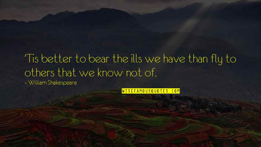Crankshaft Quotes By William Shakespeare: 'Tis better to bear the ills we have Crankshaft Quotes By William Shakespeare: 'Tis better to bear the ills we have
