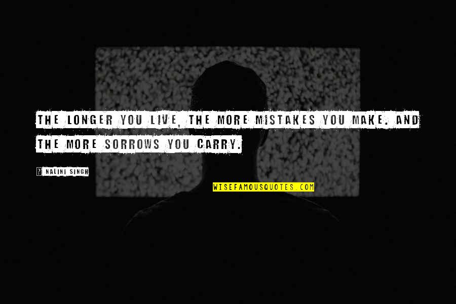 Cranley Hubert Quotes By Nalini Singh: The longer you live, the more mistakes you