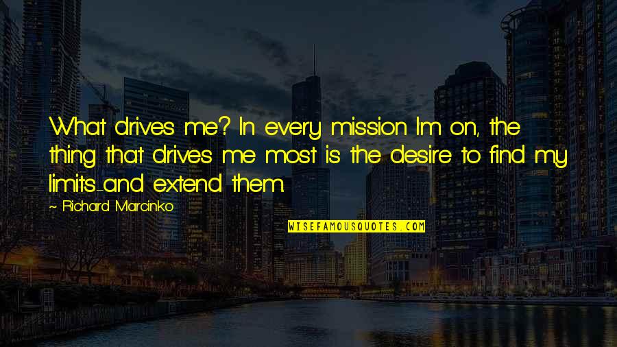 Cranny Plumbing Quotes By Richard Marcinko: What drives me? In every mission I'm on,