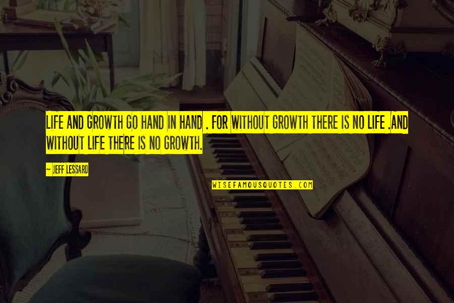 Crappin Rally Quotes By Jeff Lessard: Life and Growth go hand in hand .