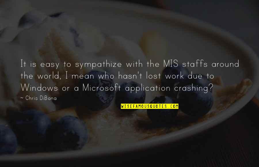 Crashing Quotes By Chris DiBona: It is easy to sympathize with the MIS