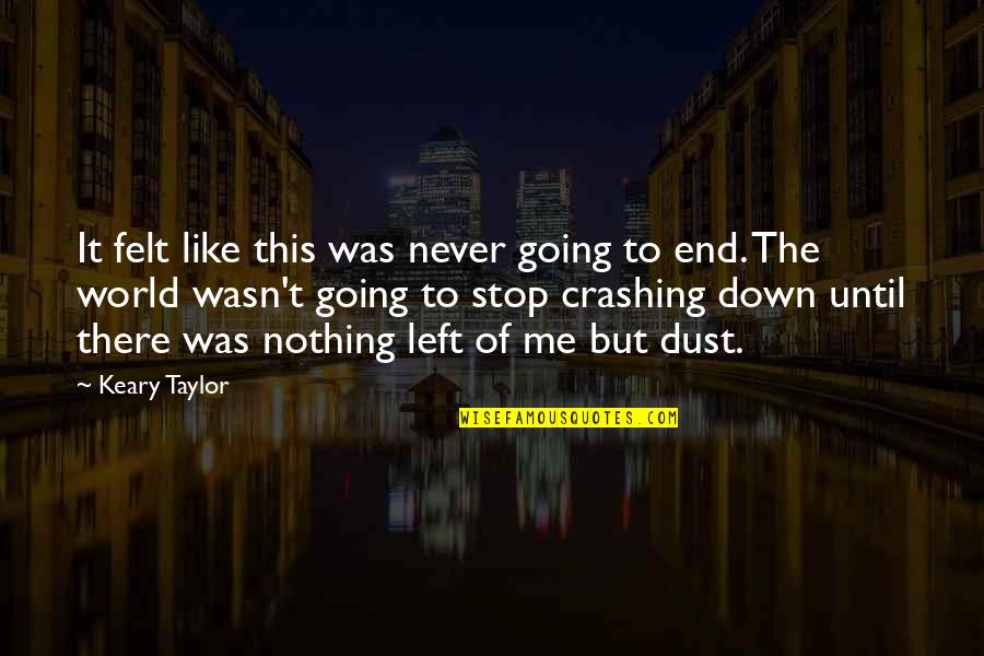 Crashing Quotes By Keary Taylor: It felt like this was never going to