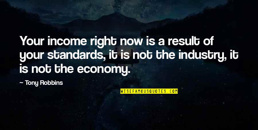 Crasy Quotes By Tony Robbins: Your income right now is a result of