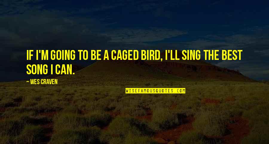 Craven Quotes By Wes Craven: If I'm going to be a caged bird,