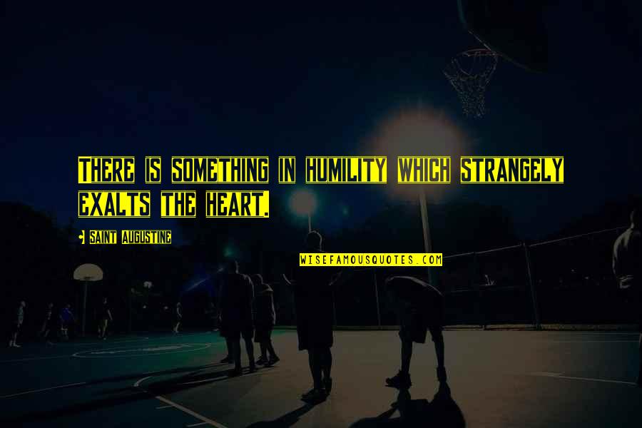 Crayster Quotes By Saint Augustine: There is something in humility which strangely exalts