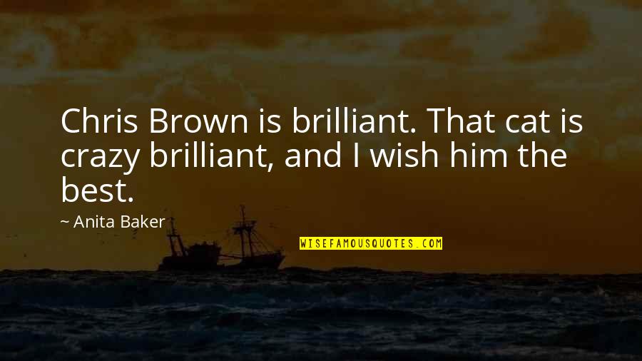 Crazy And Quotes By Anita Baker: Chris Brown is brilliant. That cat is crazy
