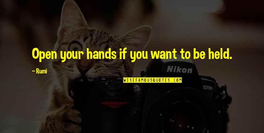 Crazy But Worth It Quotes By Rumi: Open your hands if you want to be
