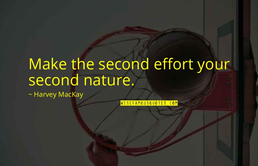 Crazy Cousin Sister Quotes By Harvey MacKay: Make the second effort your second nature.