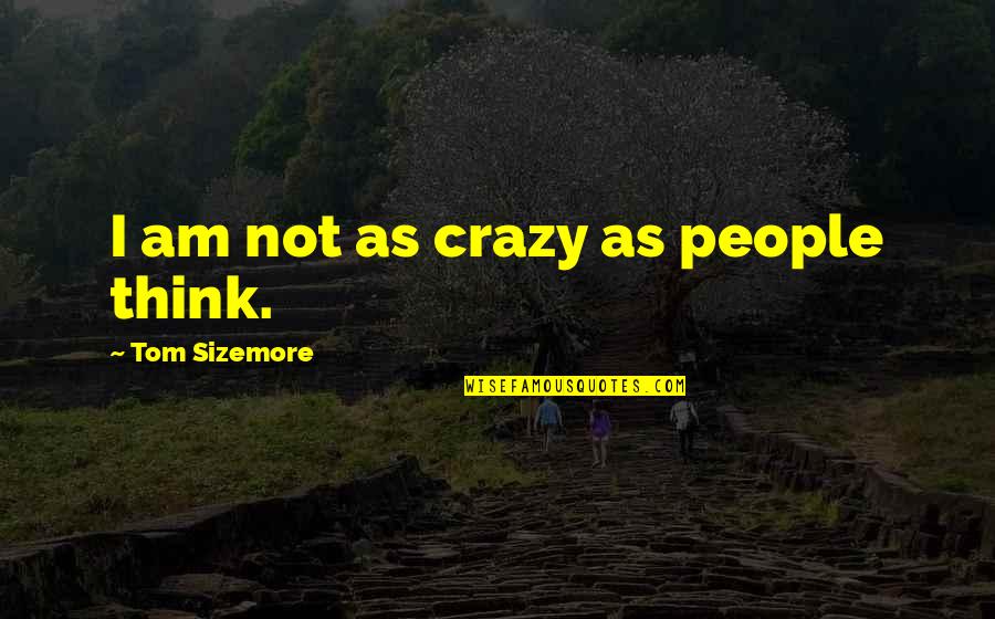Crazy Crazy Quotes By Tom Sizemore: I am not as crazy as people think.