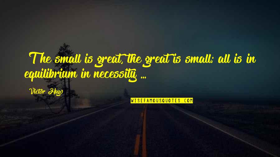 Crazy Fun Friends Quotes By Victor Hugo: [T]he small is great, the great is small;