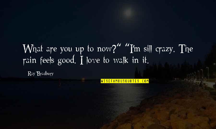 Crazy Good Quotes By Ray Bradbury: What are you up to now?" "I'm sill