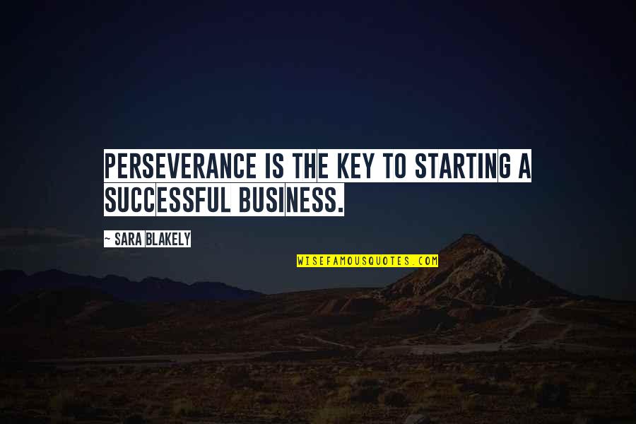 Crazy Love Tumblr Quotes By Sara Blakely: Perseverance is the key to starting a successful