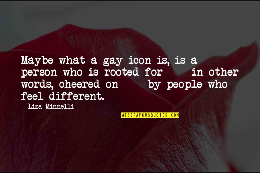 Crazy Mohan Quotes By Liza Minnelli: Maybe what a gay icon is, is a