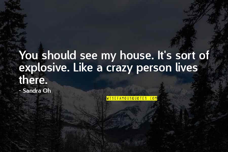 Crazy Person Quotes By Sandra Oh: You should see my house. It's sort of