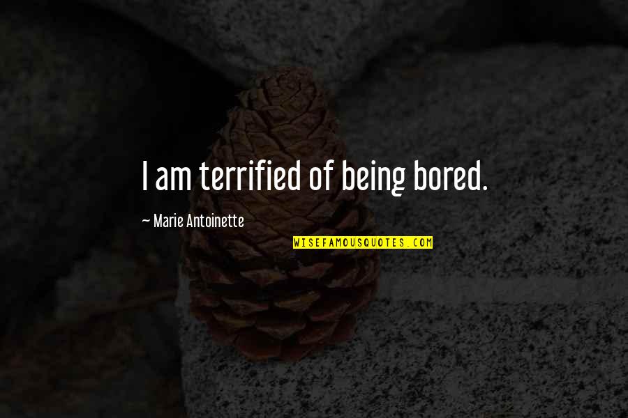 Crazy Redd Quotes By Marie Antoinette: I am terrified of being bored.