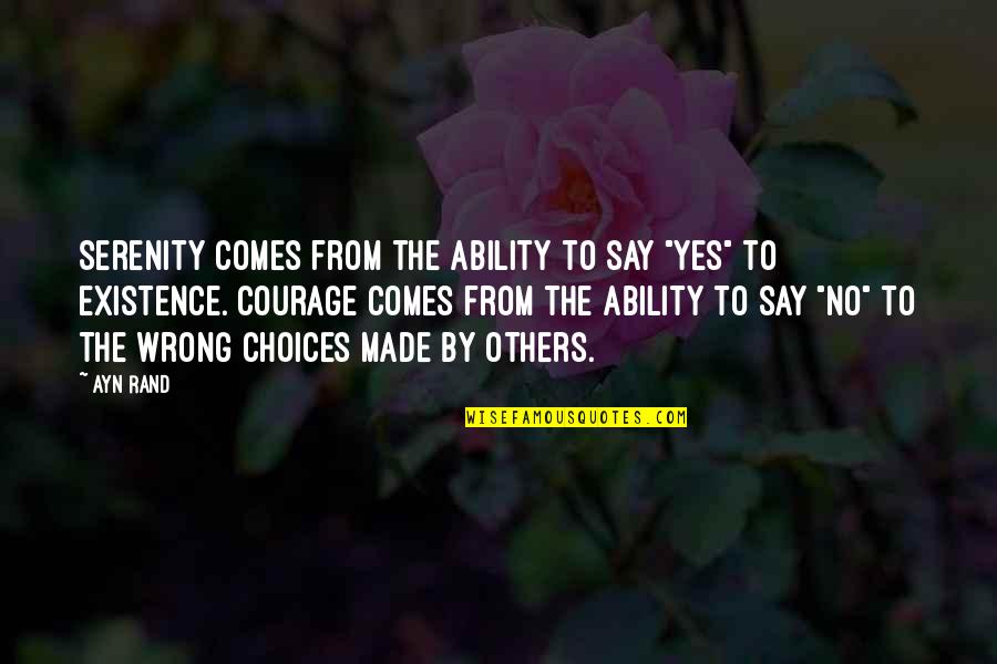 Crazy Status And Quotes By Ayn Rand: Serenity comes from the ability to say "Yes"