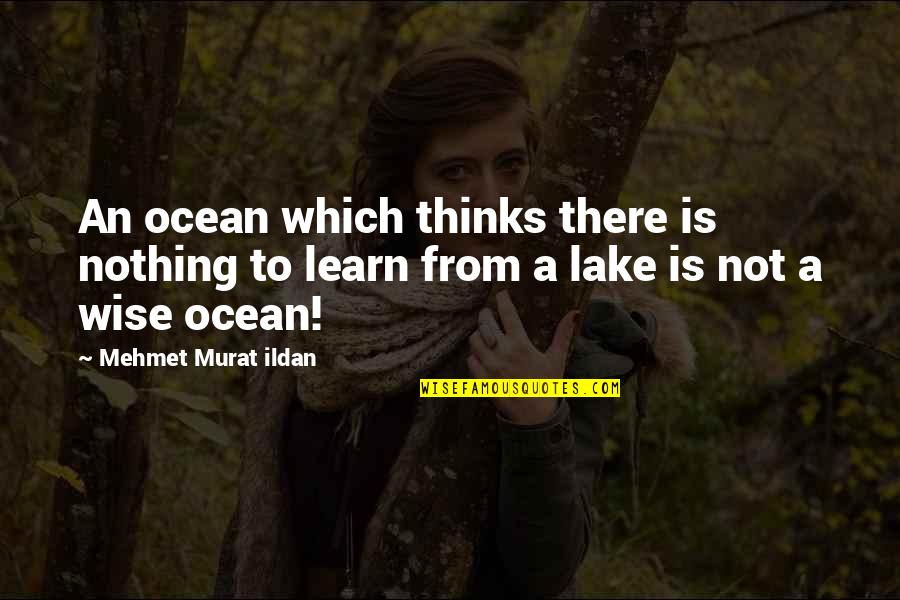 Crazy Words Quotes By Mehmet Murat Ildan: An ocean which thinks there is nothing to