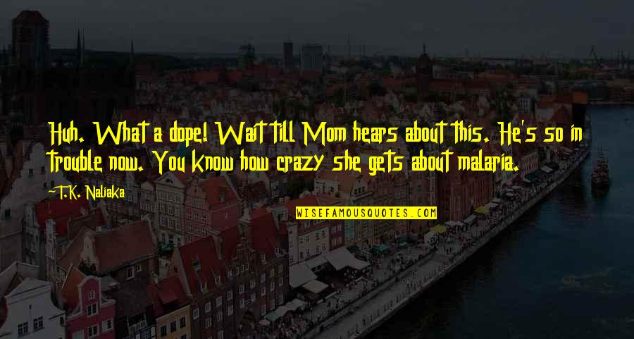 Crazy's Quotes By T.K. Naliaka: Huh. What a dope! Wait till Mom hears