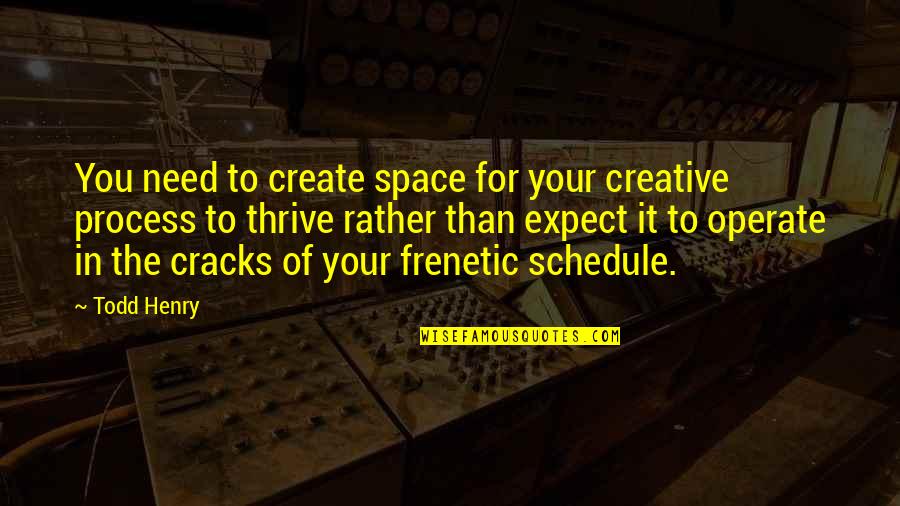 Creakingly Quotes By Todd Henry: You need to create space for your creative