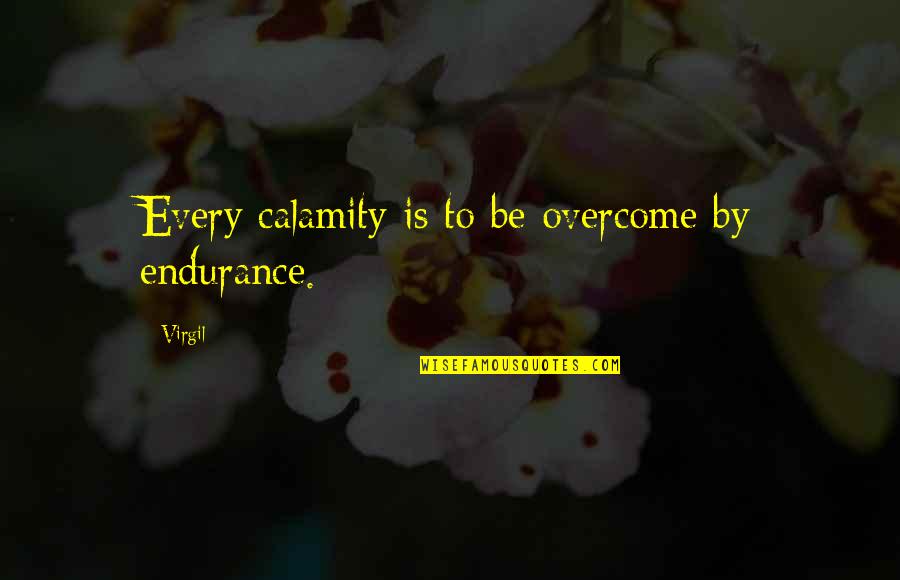Crealyst Quotes By Virgil: Every calamity is to be overcome by endurance.