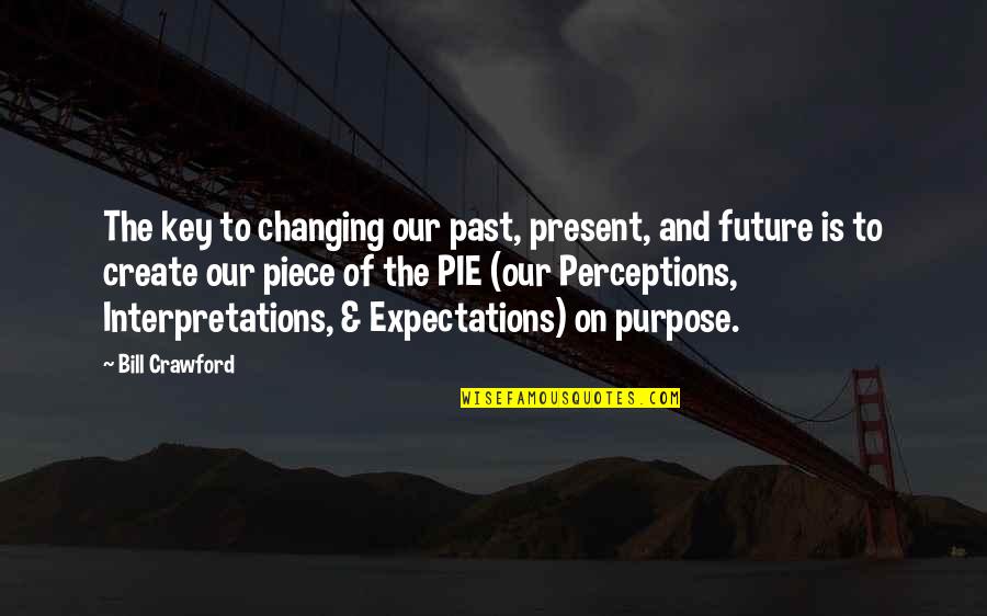 Create Our Future Quotes By Bill Crawford: The key to changing our past, present, and
