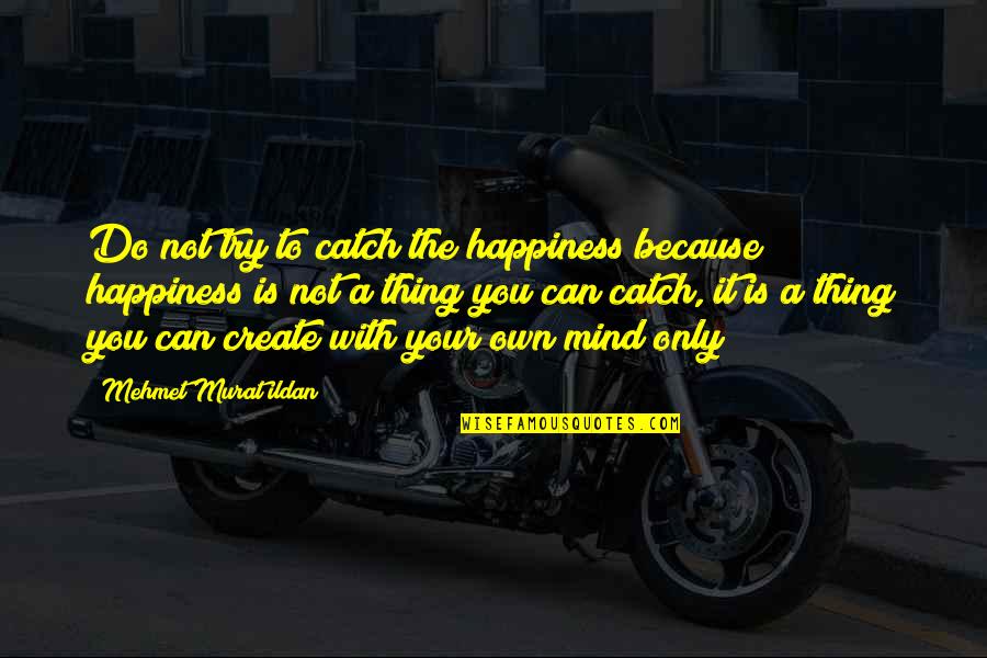 Create Own Happiness Quotes By Mehmet Murat Ildan: Do not try to catch the happiness because