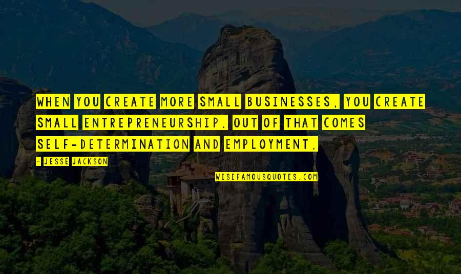 Create Self Quotes By Jesse Jackson: When you create more small businesses, you create