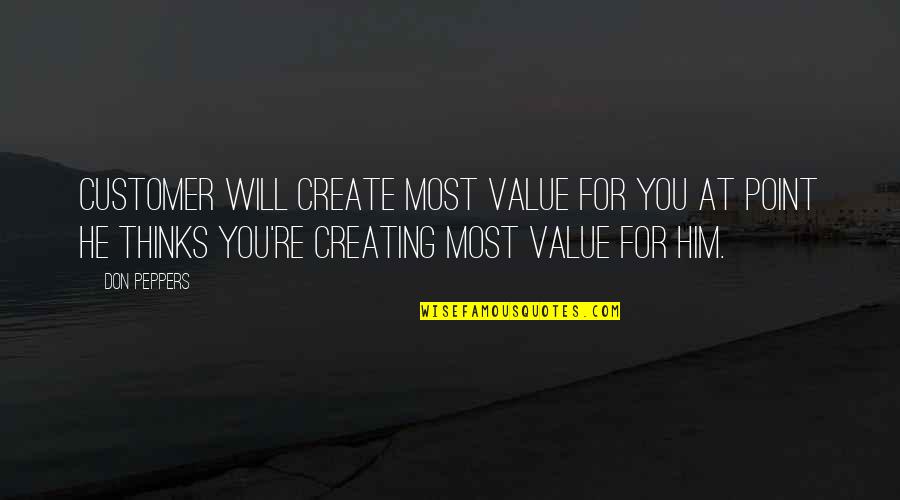 Creating Customer Value Quotes By Don Peppers: Customer will create most value for you at